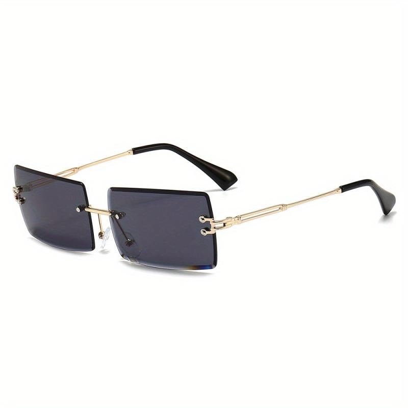 Ombre Lens Rimless Sunglasses UV400 Cut Edge Eyewear