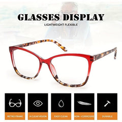 Anti Blue Light Reading Glasses Square Block Computer Readers