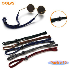 2pcs OOLVS Sports Glasses Strap for Men Sunglasses Cord Retainer Lanyard
