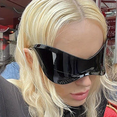 Y2K Wrap Around Sunglasses Futuristic Shield Eyewear UV400