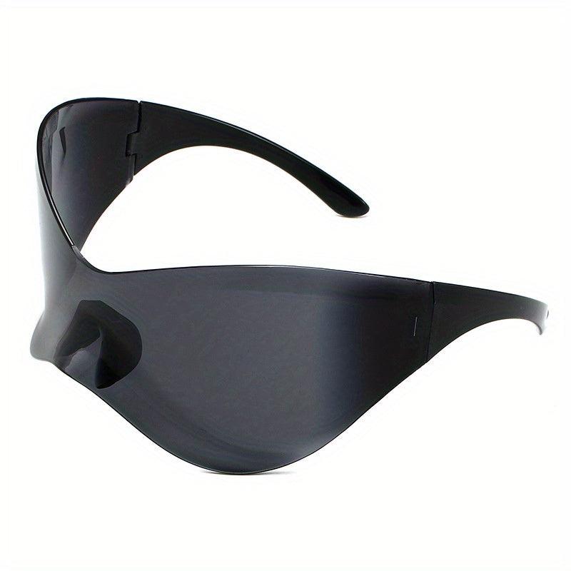 Y2K Wrap Around Sunglasses Futuristic Shield Eyewear UV400