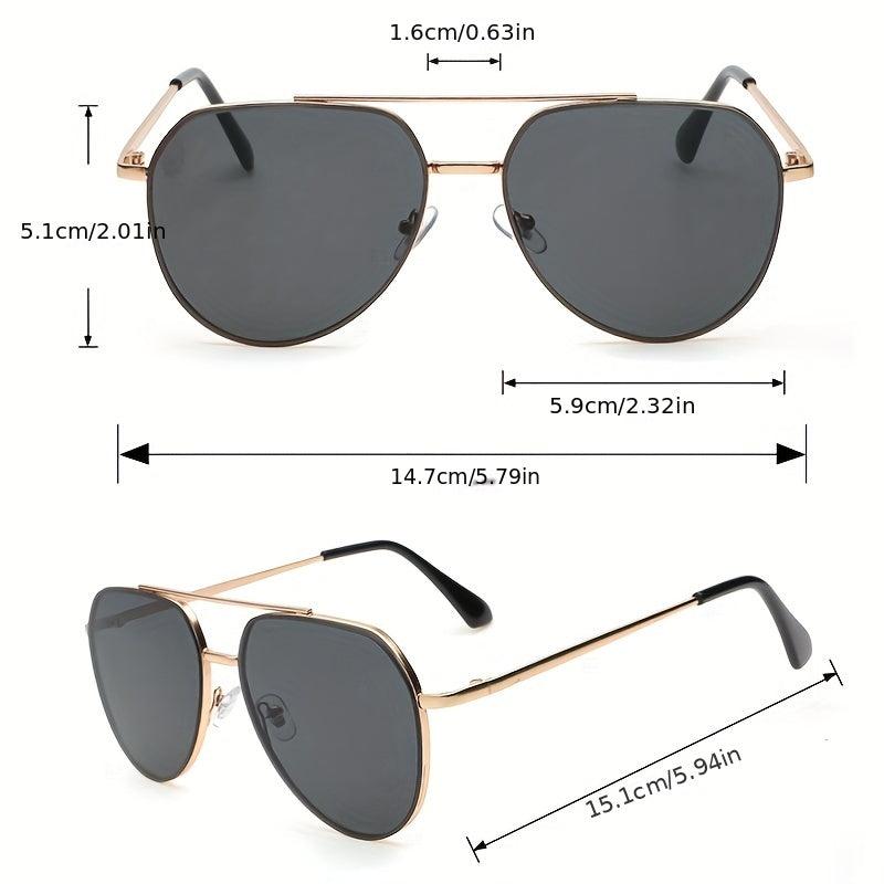 Top Bar Aviator Sunglasses Metal Frame Travel Glasses UV400