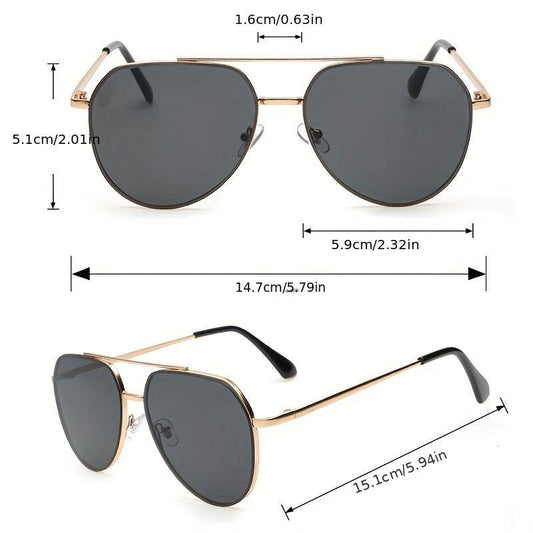 Top Bar Aviator Sunglasses Metal Frame Travel Glasses UV400