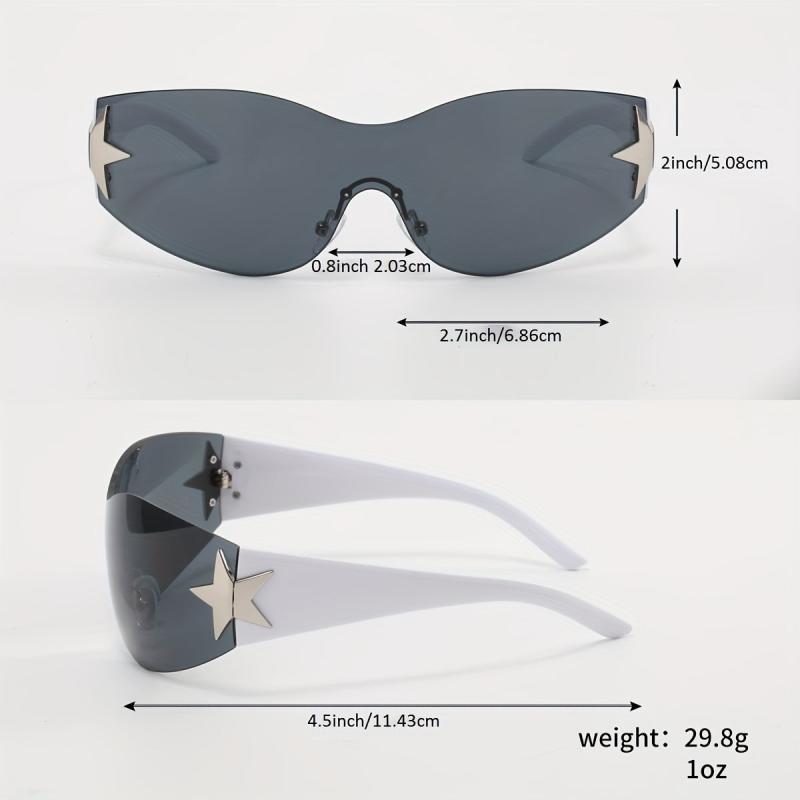 Y2K Wrap Around Sunglasses Cyberpunk Outdoor Eyewear UV400