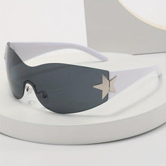 Y2K Wrap Around Sunglasses Cyberpunk Outdoor Eyewear UV400