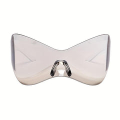 Y2K Cyberpunk Mirror Lens Shield Sunglasses UV400