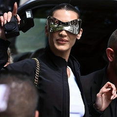 Y2K Cyberpunk Mirror Lens Shield Sunglasses UV400