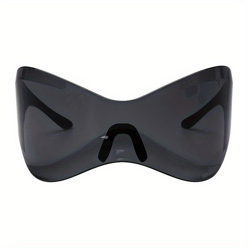 Y2K Cyberpunk Mirror Lens Shield Sunglasses UV400