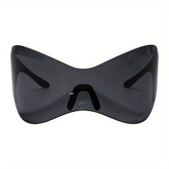 Y2K Cyberpunk Mirror Lens Shield Sunglasses UV400
