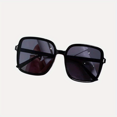 Oversized Square Frame Sunglasses Rivet Decor Ombre Lens UV400