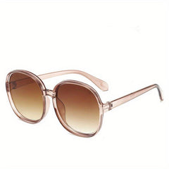 Ombre Lens Oval Sunglasses Stylish Eyewear UV Protection