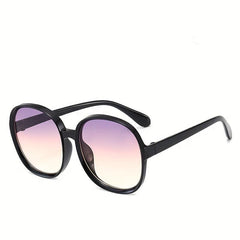 Ombre Lens Oval Sunglasses Stylish Eyewear UV Protection