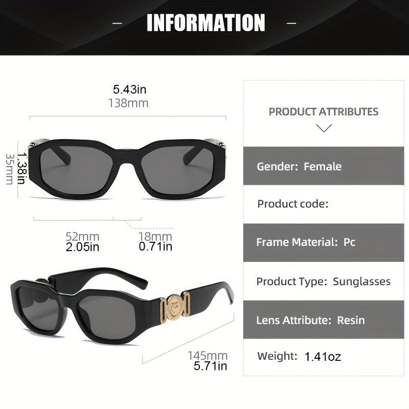 Geometric Frame Sunglasses UV400