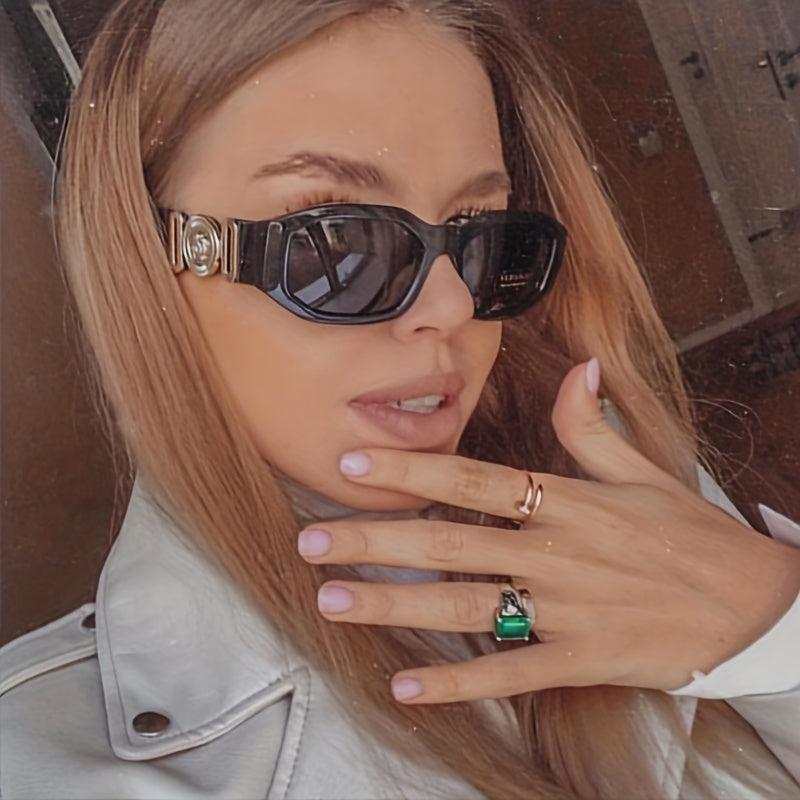 Geometric Frame Sunglasses UV400