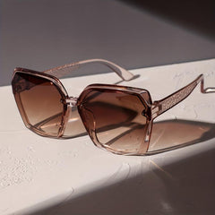 Oversized Geometric Sunglasses Mod Gradient Lens UV400