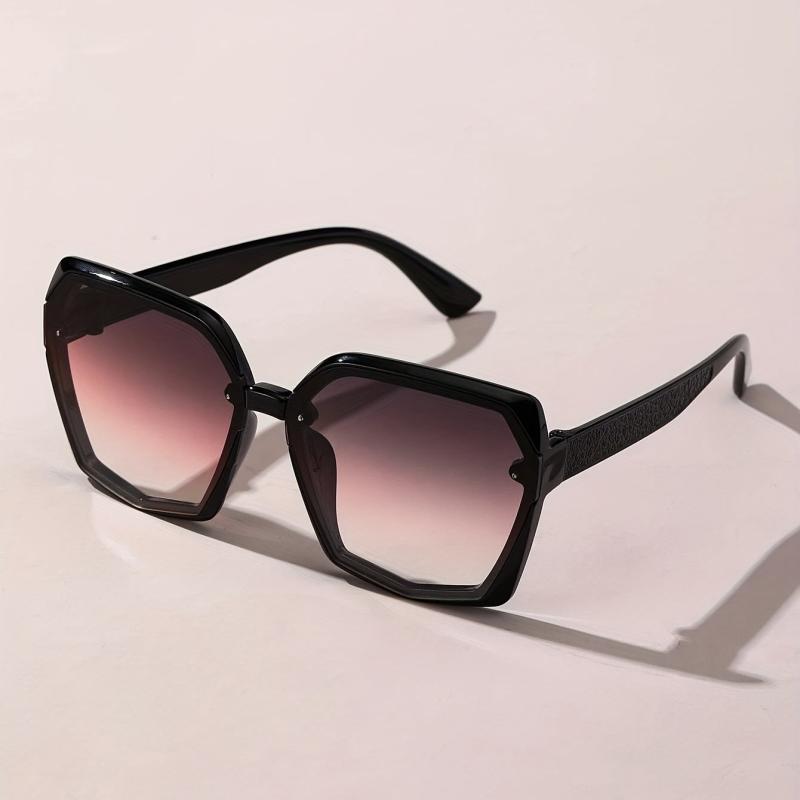 Oversized Geometric Sunglasses Mod Gradient Lens UV400