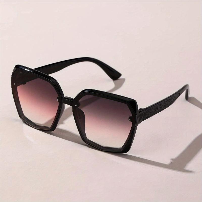 Oversized Geometric Sunglasses Mod Gradient Lens UV400