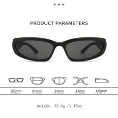 Y2K Mirror Lens Sunglasses UV400