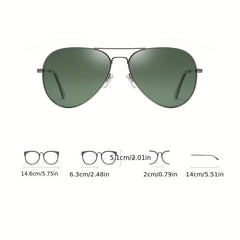 Men's Aviator Sunglasses Polarizing Lens UV400 Time Gift Classy Glasses Box
