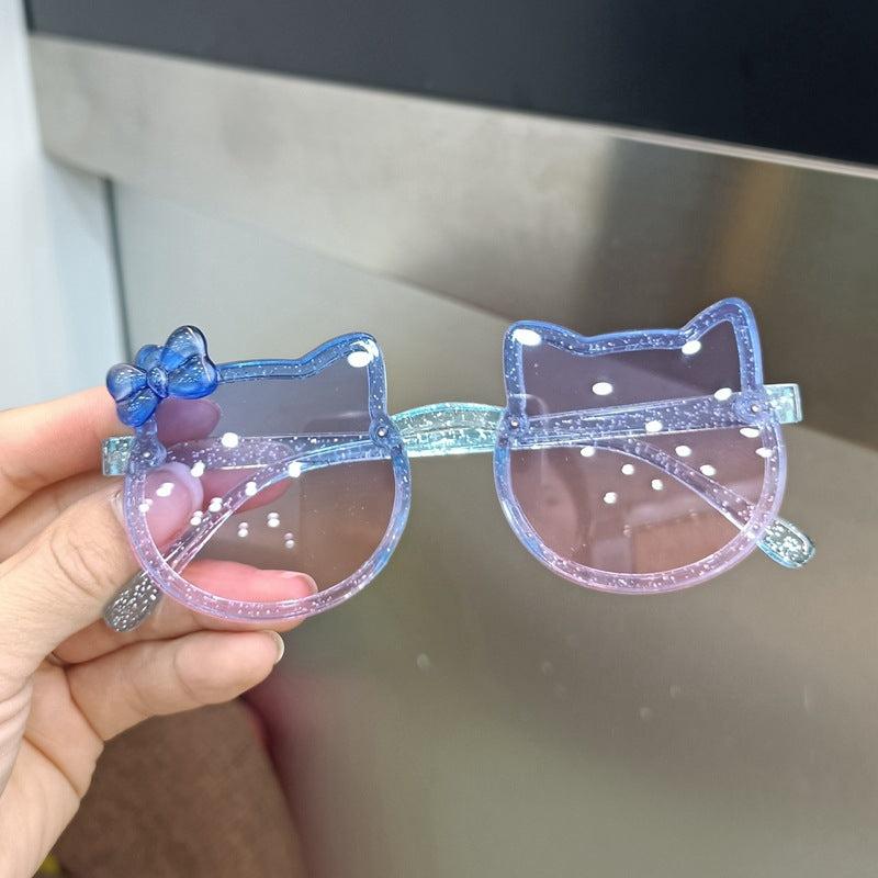 Cat Sunglasses Women Girls Bow Acrylic Glasses UV400