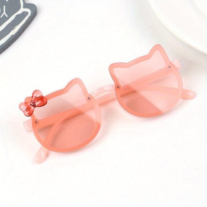 Cat Sunglasses Women Girls Bow Acrylic Glasses UV400