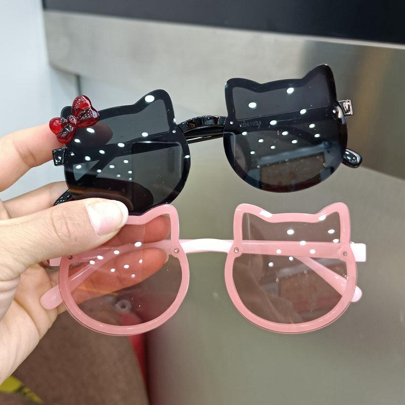 Cat Sunglasses Women Girls Bow Acrylic Glasses UV400