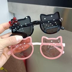 Cat Sunglasses Women Girls Bow Acrylic Glasses UV400