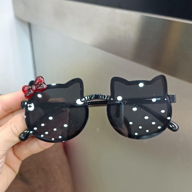 Cat Sunglasses Women Girls Bow Acrylic Glasses UV400