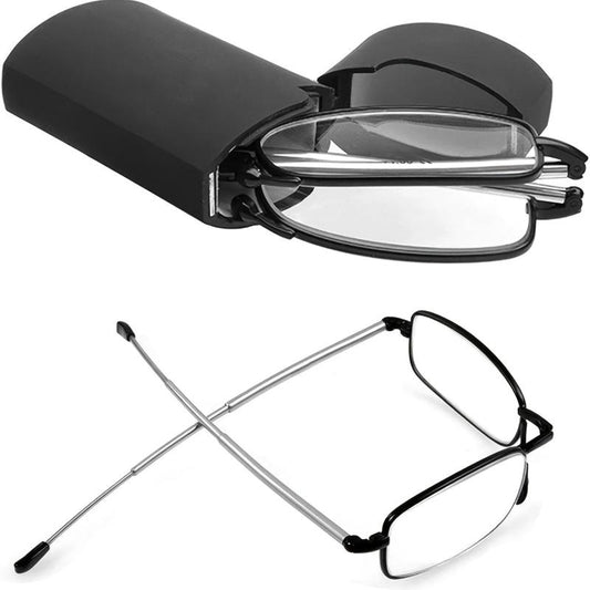 Portable Mini Reading Glasses Blocking Compact Pocket Eyewear Unisex