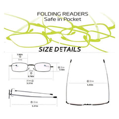 Portable Mini Reading Glasses Blocking Compact Pocket Eyewear Unisex