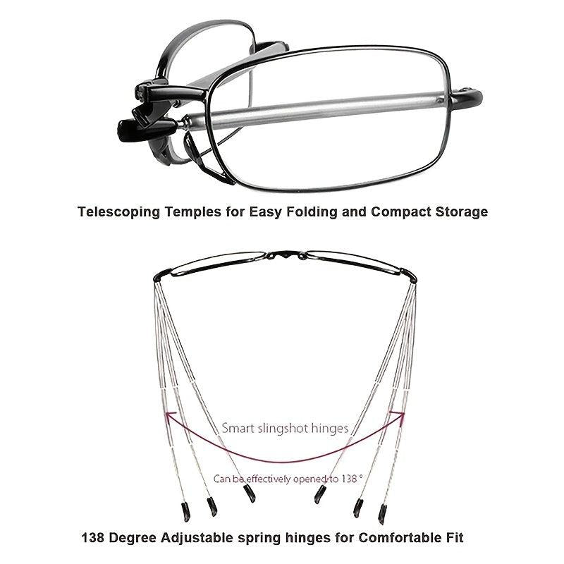 Portable Mini Reading Glasses Blocking Compact Pocket Eyewear Unisex