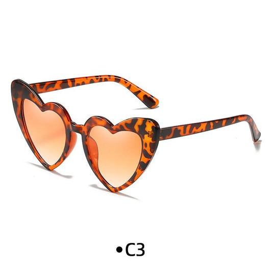 Heart Shaped Sunglasses Vintage Cat Eye Mod Style Glasses