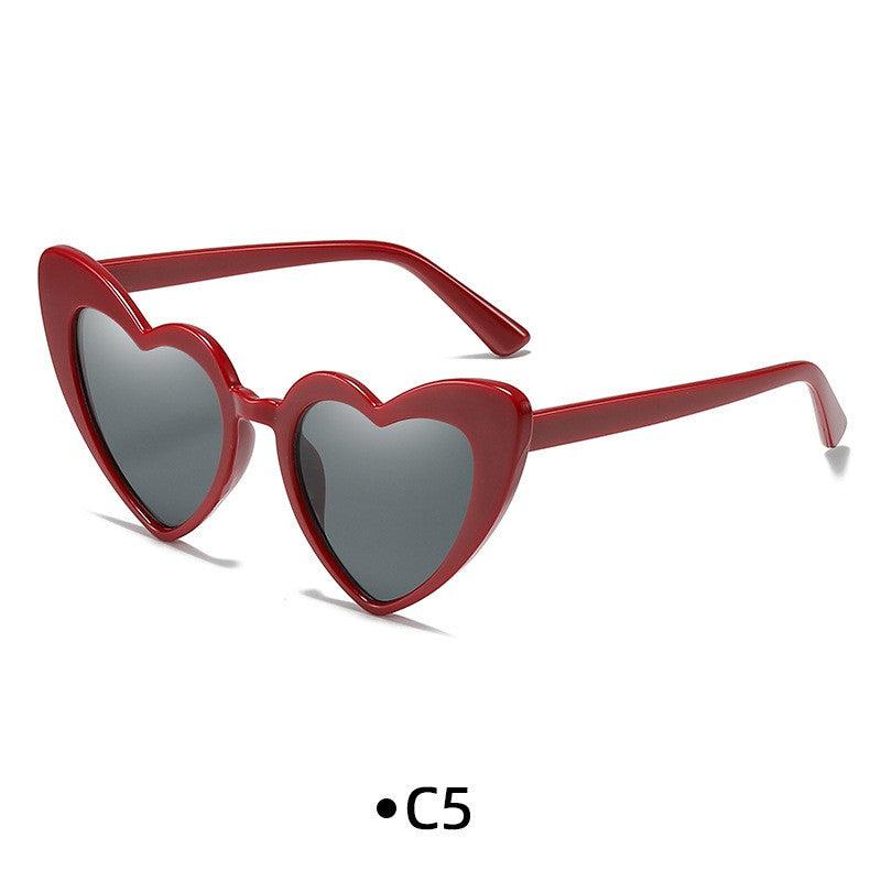Heart Shaped Sunglasses Vintage Cat Eye Mod Style Glasses