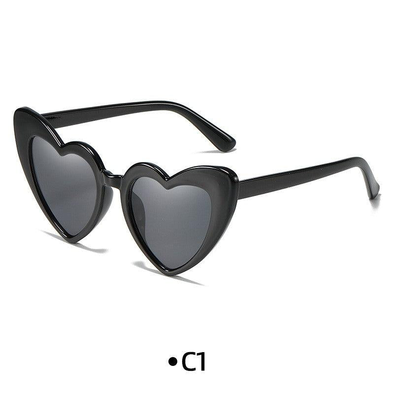 Heart Shaped Sunglasses Vintage Cat Eye Mod Style Glasses