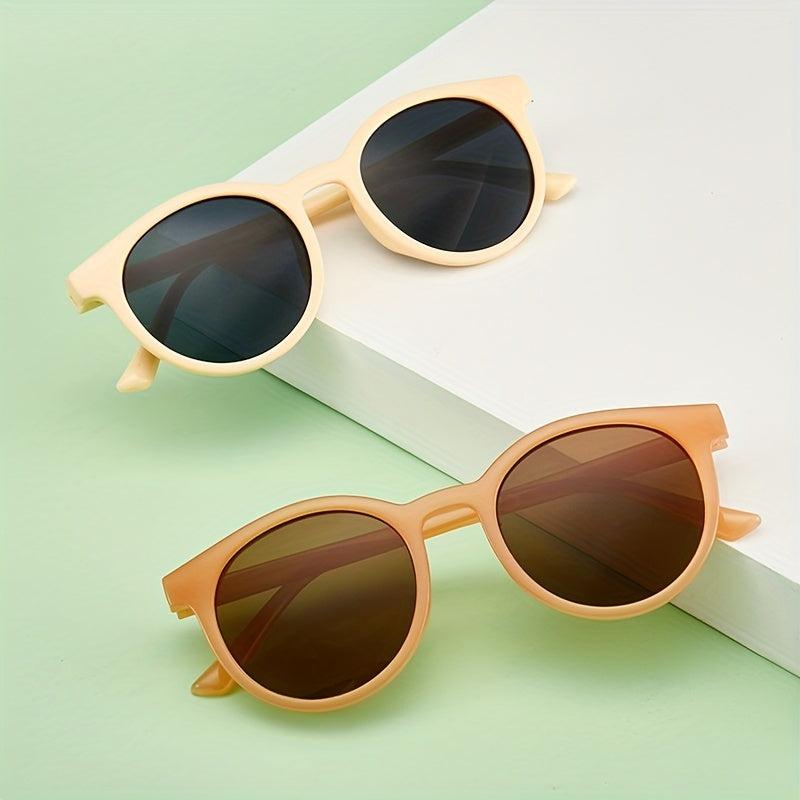 Round Frame Sunglasses For Women Men Mod Block Glasses Casual Outdoor Eyewear