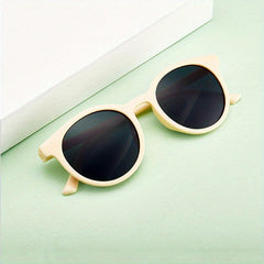 Round Frame Sunglasses For Women Men Mod Block Glasses Casual Outdoor Eyewear