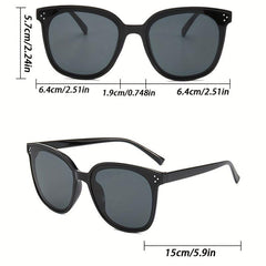 Orange Large Frame UV Protection Sunglasses