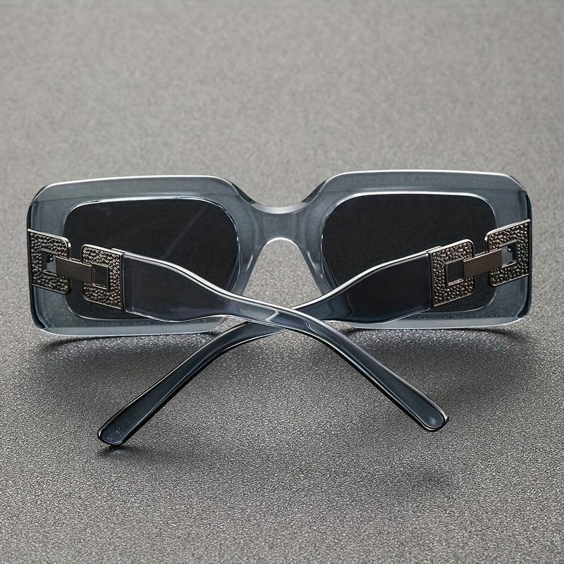 Men's Rectangle Frame Glasses Street Style Sunglasses Vintage Eyewear
