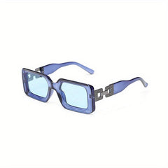Men's Rectangle Frame Glasses Street Style Sunglasses Vintage Eyewear