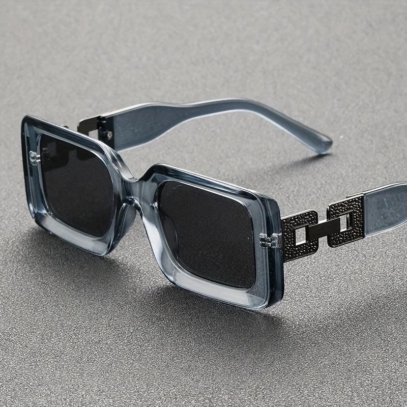 Men's Rectangle Frame Glasses Street Style Sunglasses Vintage Eyewear