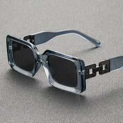 Men's Rectangle Frame Glasses Street Style Sunglasses Vintage Eyewear
