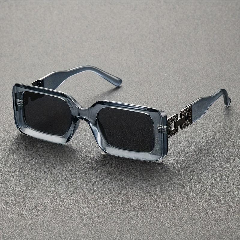 Men's Rectangle Frame Glasses Street Style Sunglasses Vintage Eyewear
