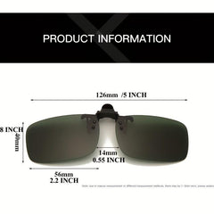 Polarized Clip On Sunglasses Flip Up Sports Eyewear UV400