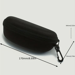 Solid Glasses Case Zipper Closure Sunglasses Storage Box