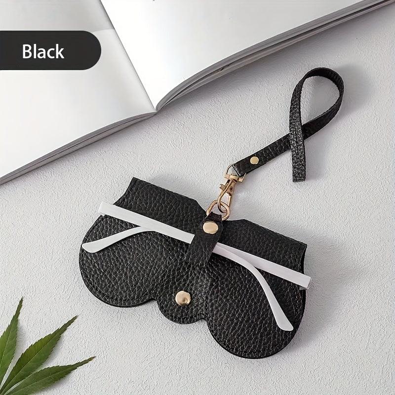 Lychee Embossed Glasses Cover PU Leather Sunglasses Reading Glasses Bag Case