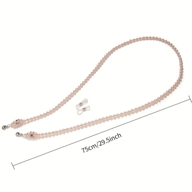 Faux Pearl Beaded Glasses Chain Anti Slip Eyeglasses Lanyard Strap