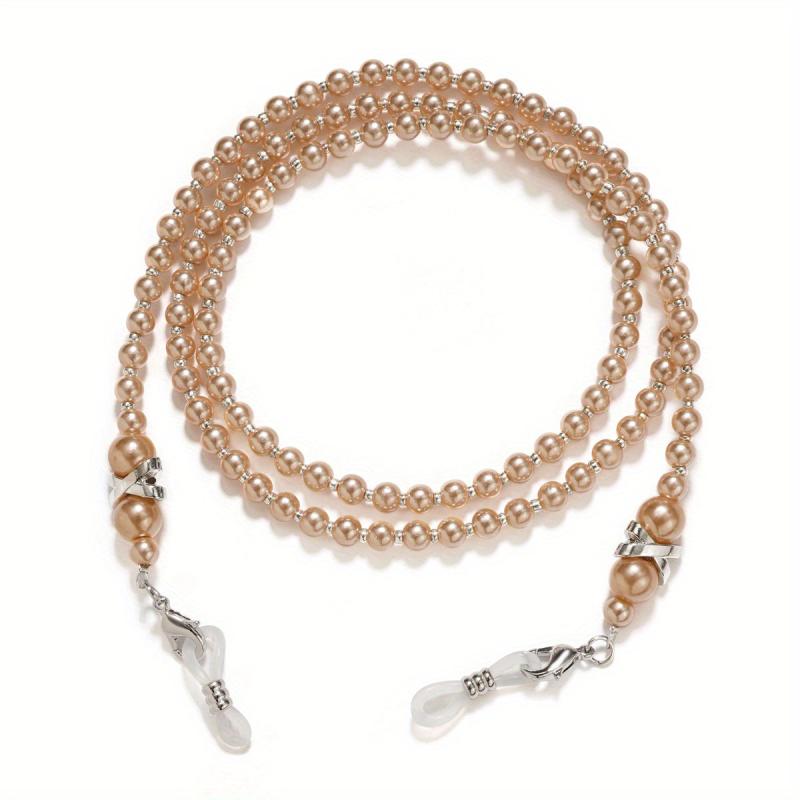 Faux Pearl Beaded Glasses Chain Anti Slip Eyeglasses Lanyard Strap