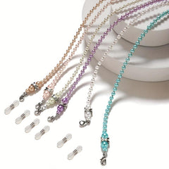 Faux Pearl Beaded Glasses Chain Anti Slip Eyeglasses Lanyard Strap
