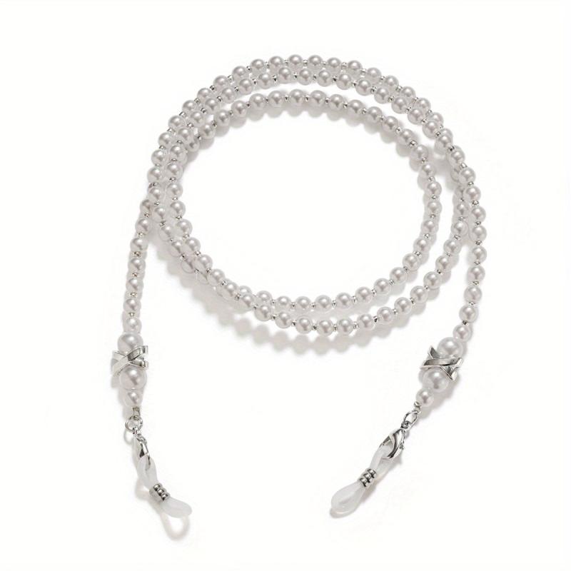 Faux Pearl Beaded Glasses Chain Anti Slip Eyeglasses Lanyard Strap