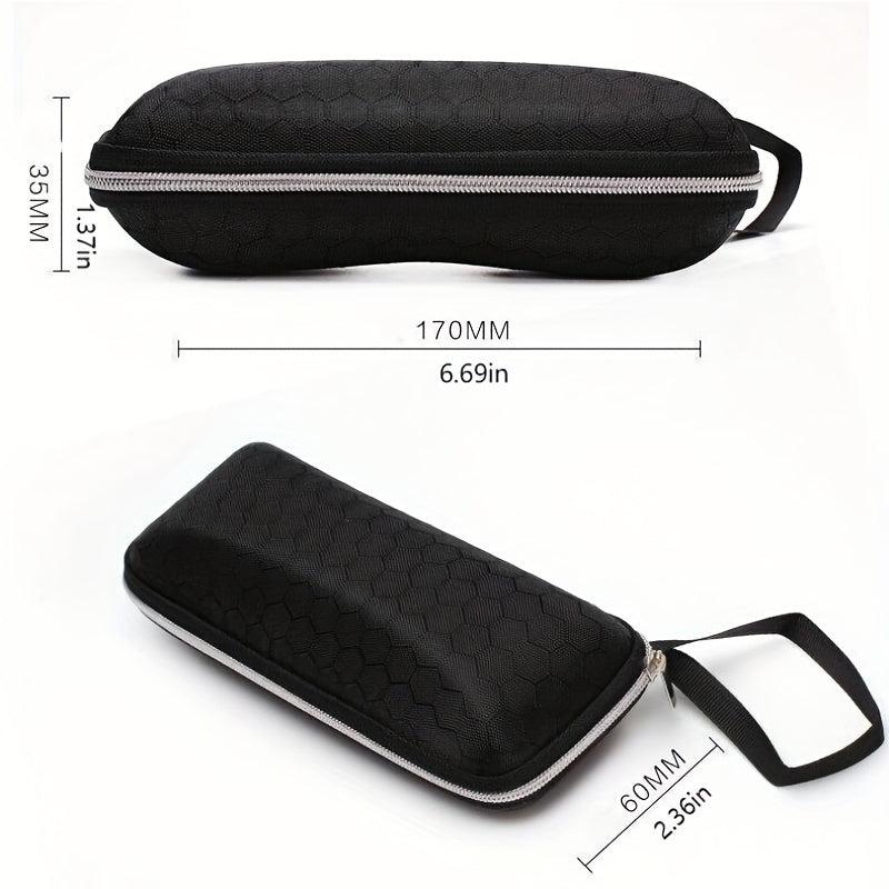 Honeycomb Textured Glasses Case Protective Bag With Zipper